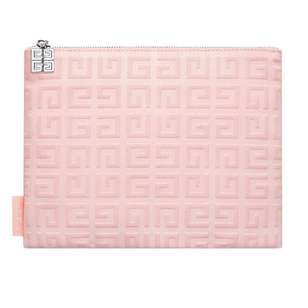 Givenchy Pink Nude Small Flat Makeup Pouch Cosmetic Bag NEW with Box